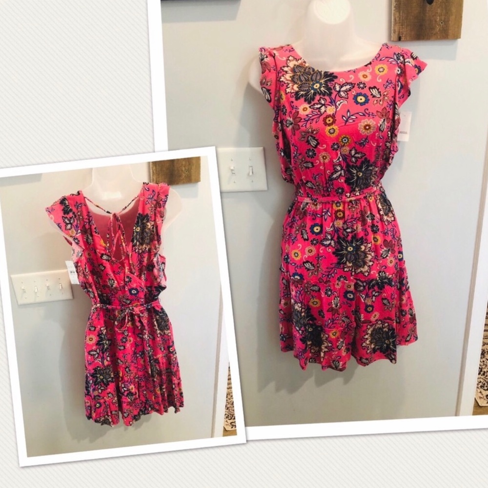 Ann Taylor Loft  floral pink dress